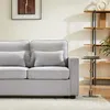 Big-Sofa, 264 cm, 4-Sitzer inkl. loser Zier- und Rückenkissen, Leinen Bezug, Polstersofa, Wohnzimmersofa Bild 4