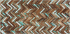 Teppich Kuhfell braun-beige-blau 80x150 cm Patchwork AMASYA Bild 4
