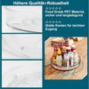 SURFOU Gewürzregal Kosmetik-organizer Kühlschrank Organizer, 2er 360° Drehteller Fridge, Schrank Organizer Küchen Lazy Susan/Kosmetik-organizer – Transparent 2PCS: 27cm+23.5cm, 2 Größen,Küchenorganizer für Küchenschränke und Kühlschränke. Bild 4
