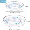 SURFOU Gewürzregal Kosmetik-organizer Kühlschrank Organizer, 2er 360° Drehteller Fridge, Schrank Organizer Küchen Lazy Susan/Kosmetik-organizer – Transparent 2PCS: 27cm+23.5cm, 2 Größen,Küchenorganizer für Küchenschränke und Kühlschränke. Bild 2