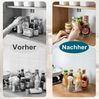 SURFOU Gewürzregal Kosmetik-organizer Kühlschrank Organizer, 2er 360° Drehteller Fridge, Schrank Organizer Küchen Lazy Susan/Kosmetik-organizer – Transparent 2PCS: 27cm+23.5cm, 2 Größen,Küchenorganizer für Küchenschränke und Kühlschränke. Bild 3