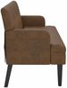 vidaXL Sitzbank mit Rückenlehne Braun 112x65,5x75 cm Wildleder-Optik 372155 Bild 4