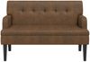 vidaXL Sitzbank mit Rückenlehne Braun 112x65,5x75 cm Wildleder-Optik 372155 Bild 3