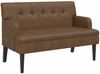vidaXL Sitzbank mit Rückenlehne Braun 112x65,5x75 cm Wildleder-Optik 372155 Bild 2