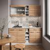 Singleküche R-Line Sonoma/Weiß 160 cm ohne Arbeitsplatte Vicco Bild 4