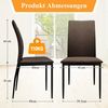 HOMELUX 4-Fußstuhl Esszimmerstühle Küchenstuhl aus Leinen Gepolsterte Sitzfläche (Set, 4 St), Bis 110 kg, für Esszimmer Küche Wohnzimmer Bild 3