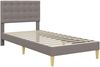 vidaXL Bettgestell mit Matratze mit Kopfteil Taupe 90 x 190 cm Stoff 3415086 Bild 4