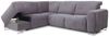 Ecksofa Sofa CAPRI Polyesterstoff Grau Ottomane Links Bild 4