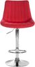 CLP 2er Set Barhocker Toni Stoff drehbar und stufenlos höhenverstellbar,rot Metall in Chromoptik Bild 3
