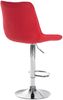CLP 2er Set Barhocker Toni Stoff drehbar und stufenlos höhenverstellbar,rot Metall in Chromoptik Bild 5