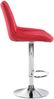 CLP 2er Set Barhocker Toni Stoff drehbar und stufenlos höhenverstellbar,rot Metall in Chromoptik Bild 4