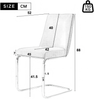 Stuhl Samt beige, gepolstert, Rautendesign am Rücken, Metalllbeine, belastbar 150 kg,6x Stuhl,52*45*88 cm Bild 5