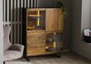 Highboard Mango / Altholz 111x47x145 schwarz / natur lackiert DAVIS #30 Bild 2