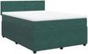 vidaXL Boxspringbett mit Matratze Dunkelgrün 140x200 cm Samt 3290055 Bild 3