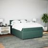 vidaXL Boxspringbett mit Matratze Dunkelgrün 140x200 cm Samt 3290055 Bild 5