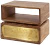 KAWOLA Nachttisch BRASY hängend Mangoholz braun 1 Schublade 33 x 30 x 40 cm Bild 3