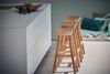 Barhocker Curve aus Teakholz, 72 cm Bild 5