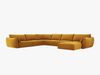 Micadoni Panorama-Ecksofa Kaelle 8-Sitzer Links Samt Bluvel Gelb Bild 2