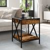 vidaXL Couchtisch mit Infinity-LED Räuchereiche 40x40x49 cm 847694 Bild 4