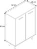 VCM Kommode & Sideboard Lindas 917530 Weiß / Honig-Eiche H. 81 x B. 60 x T. 28 cm Bild 3