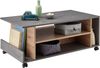 Couchtisch HARVEY 108 x 60 mit Rollen Optik: Betongrau / Artisan Eiche Bild 4