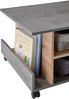 Couchtisch HARVEY 108 x 60 mit Rollen Optik: Betongrau / Artisan Eiche Bild 3