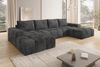 PROMETO Möbel Ecksofa Couch U-Form, Sofa U-Form Teddy-Bouclé, Web oder Cord-Stoff Cento Bild 3