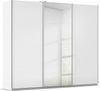 rauch Kleiderschrank, Schwebetürenschrank KULMBACH, 3-türig, 1 Spiegeltüre, inkl. Türdämpfer und weiterem Zubehör, Hochglanz Weiß/Alpinweiß, 271 x 231 x 62 cm Bild 3