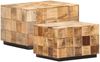vidaXL Couchtische 2 Stk. in Block-Design Raues Mango-Massivholz 286435 Bild 1