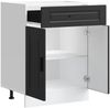 vidaXL Küchenunterschrank Porto Schwarz Holzwerkstoff 853968 Bild 5
