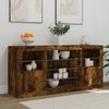 vidaXL Sideboard mit LED-Leuchten Räuchereiche 142,5x37x67 cm 3209090 Bild 3