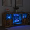 vidaXL Sideboard mit LED-Leuchten Räuchereiche 142,5x37x67 cm 3209090 Bild 4