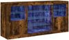 vidaXL Sideboard mit LED-Leuchten Räuchereiche 142,5x37x67 cm 3209090 Bild 2