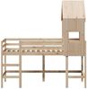 vidaXL Hochbett mit Leiter und Dach 90x190 cm Massivholz Kiefer 3282032 Bild 4