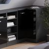 Eck-Küchenschrank für Dachschrägen R-Line Schwarz Hochglanz 75.6 cm mit 1 Tür, Schrankkorpus 60 cm Tiefe Vicco Bild 4