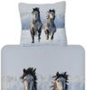 ESPiCO Bettwäsche Trendy Bedding Schneepferde Grau Flanell 135 x 200 + 80 x 80 cm Bild 2