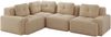 Ecksofa aus Cord, modulares Design & breite Armlehnen, 382 x 104 x 69 cm, Beige Bild 5