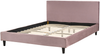 Bett mit Lattenrost FITOU 140 x 200 cm Samtstoff Rosa Bild 4