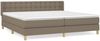 vidaXL Boxspringbett mit Matratze Taupe 160x200 cm Stoff 3130605 Bild 2