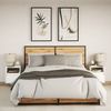 vidaXL Wand-Nachttische mit LED-Leuchten 2 Stk. Weiß 3307976 Bild 5