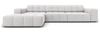 Micadoni Ecksofa Jennifer 4-Sitzer Links Samt Silber Bild 1