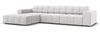 Micadoni Ecksofa Jennifer 4-Sitzer Links Samt Silber Bild 2