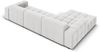 Micadoni Ecksofa Jennifer 4-Sitzer Links Samt Silber Bild 4