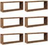 vidaXL Würfel-Wandregale 6 Stk. Altholz-Optik 60x15x23 Holzwerkstoff 856588 Bild 2