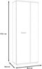Schuhschrank >NET106< in Betonoptik Lichtgrau / Weiss - 68,9x179,1x34,8 (BxHxT) Bild 5