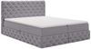 GRAINGOLD Canolo Doppelbett 140x200, Boxspringbett mit zwei Bettkästen, Glamour Stil, Velour-Stoff, Grau Bild 2