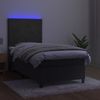 Boxspringbett mit Matratze & LED Samt Dunkelgrau 90x190 cm Bild 4