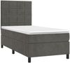 Boxspringbett mit Matratze & LED Samt Dunkelgrau 90x190 cm Bild 3