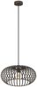 LED Hängeleuchte, Lamellen Design, braun, 40 cm Bild 4