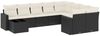 vidaXL 10-tlg. Garten-Sofagarnitur mit Kissen Schwarz Poly Rattan 3219446 Bild 2